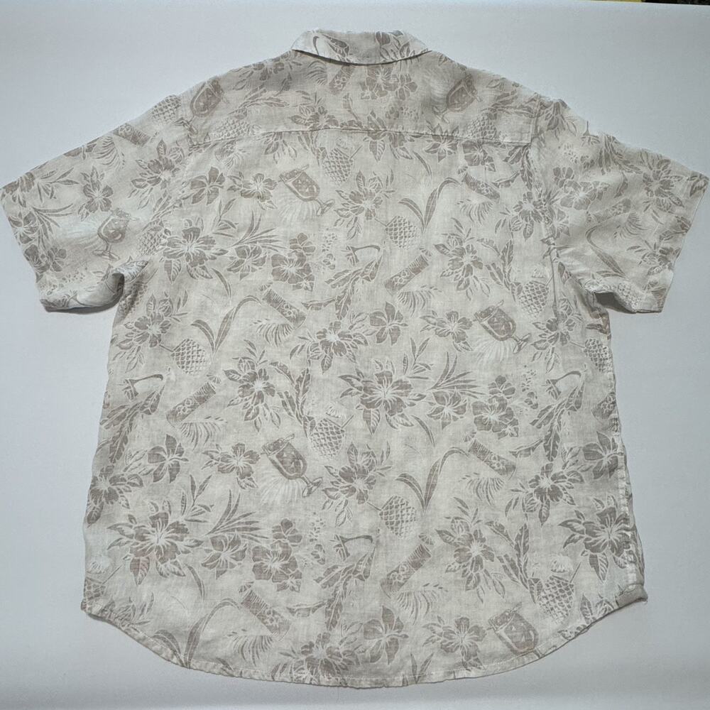 Tommy Bahama Shirt Mens XL Linen Hawaiian Floral Print Summer Beach - Picture 3 of 14